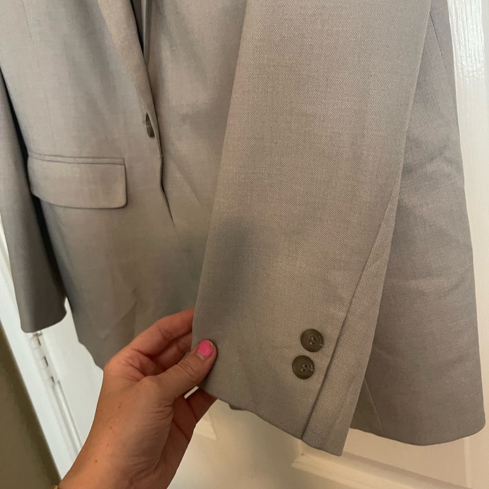 Halogen Relaxed Single Button Gray Blazer 16 - image 4